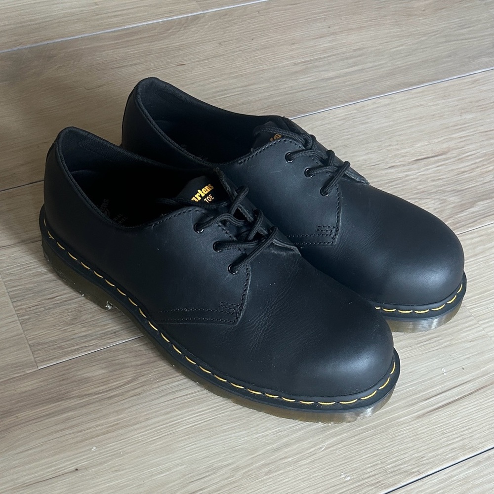 Dr. Martens Air Wair Soft Steel Toe Safety Shoes Men's Size 12 Black Slip Resist